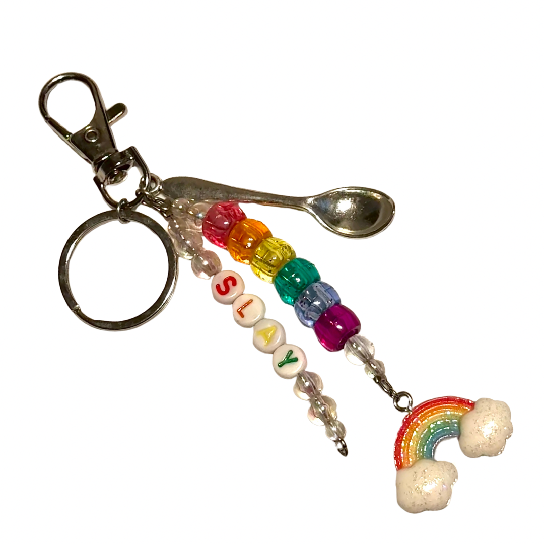 SLAYYY ♡ Spoon & Charm Keychain