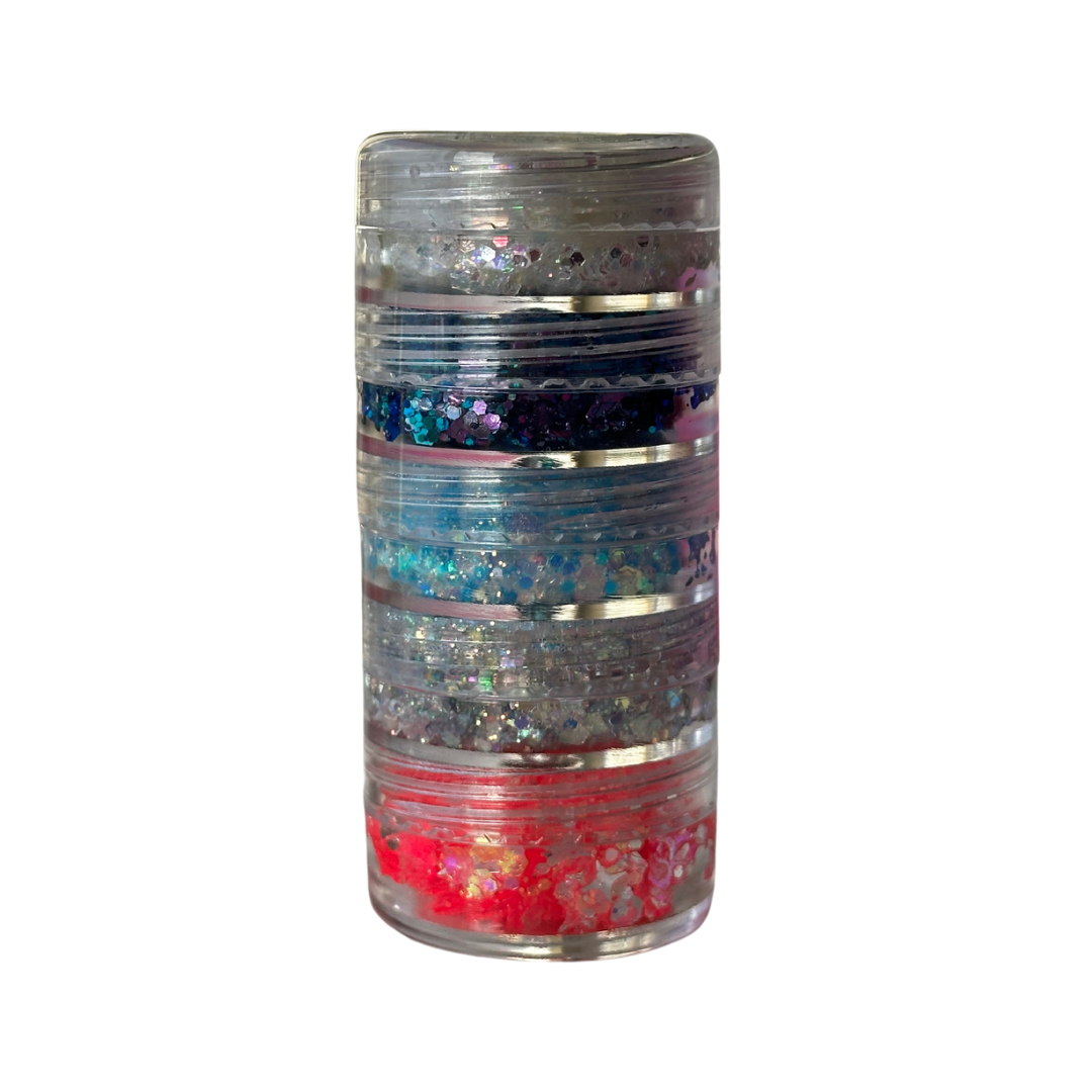 ENCHANTED GLITTER STACK ✭ 5 Pack Face & Body Glitter Gel