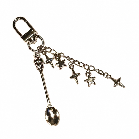 STARSTRUCK ♡ Silver Spoon & Charm Keychain