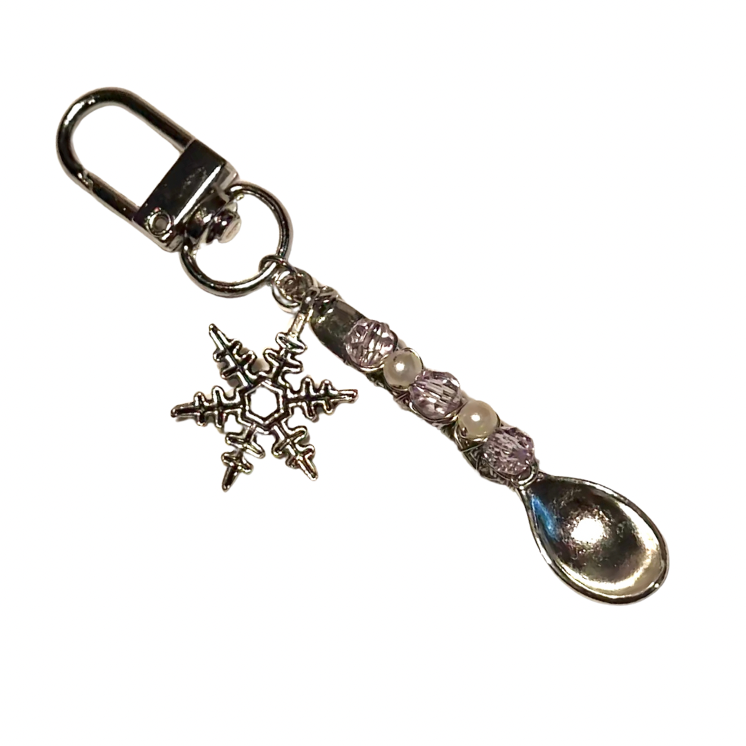 SNOW ANGEL 0 ♡ Silver Spoon & Charm Keychain