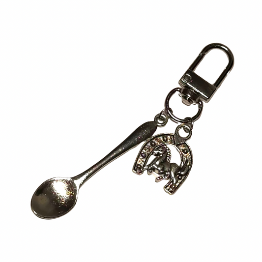 HORSESHOE ♡ Silver Spoon & Charm Keychain